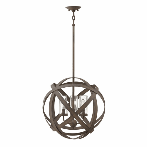 Hinkley Carson Outdoor Chandelier - Vintage Iron - 29703VI-LL