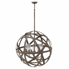 Hinkley Carson Outdoor Chandelier - Vintage Iron - 29705VI