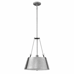 Hinkley Cartwright Single Tier Pendant - Galvanized - 3394GV