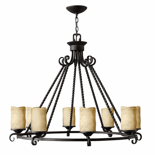 Hinkley Casa Single Tier Foyer Chandelier - Olde Black - 4308OL