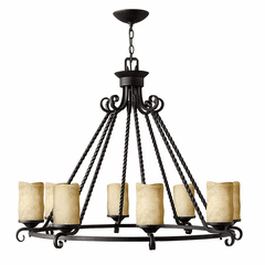 Hinkley Casa Single Tier Foyer Chandelier - Olde Black - 4308OL