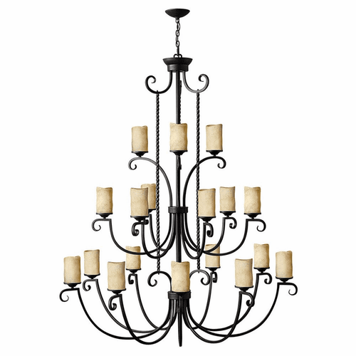 Hinkley Casa Three Tier Foyer Chandelier - Olde Black - 4309OL
