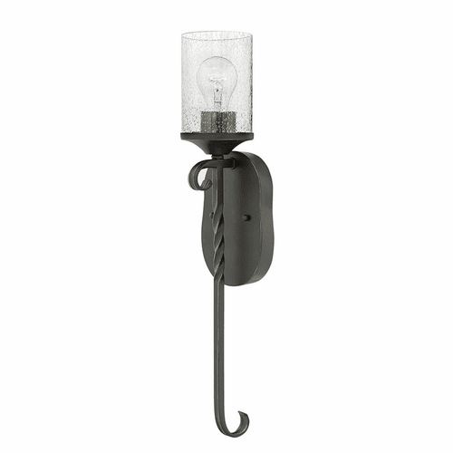 Hinkley Casa Wall Sconce - Olde Black with Clear Seedy Glass - 4300OL-CL