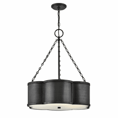 Hinkley Chance Medium Drum Chandelier - Blackened Brass - 4446BLB