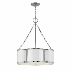 Hinkley Chance Medium Drum Chandelier - Polished Nickel - 4446PN