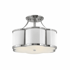Hinkley Chance Medium Semi-Flush Mount - Polished Nickel - 4444PN