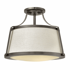 Hinkley Charlotte Semi-Flush Mount - Antique Nickel - 3521AN