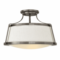 Hinkley Charlotte Semi Flush Mount - Antique Nickel - 3522AN Hinkley Charlotte Semi Flush Mount - Antique Nickel - 3522AN