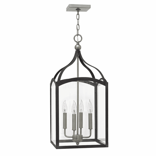 Hinkley Clarendon Single Tier Foyer Light - Aged Zinc - 3415DZ