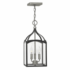 Hinkley Clarendon Small Foyer Pendant - Aged Zinc - 3413DZ