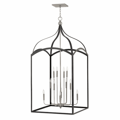 Hinkley Clarendon Three Tier Chandelier - Aged Zinc - 3419DZ