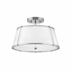 Hinkley Clarke Medium Semi-Flush Mount - Polished Nickel - 4893PN