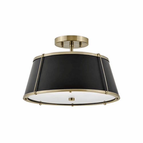 Hinkley Clarke Medium Semi-Flush Mount - Warm Brass - 4893WS