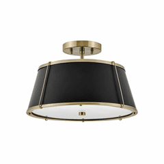 Hinkley Clarke Medium Semi-Flush Mount - Warm Brass - 4893WS