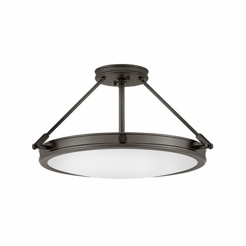 Hinkley Collier 4-LT Medium Semi-Flush Mount - Black Oxide - 3382BX