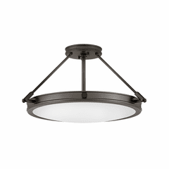 Hinkley Collier 4-LT Medium Semi-Flush Mount - Black Oxide - 3382BX