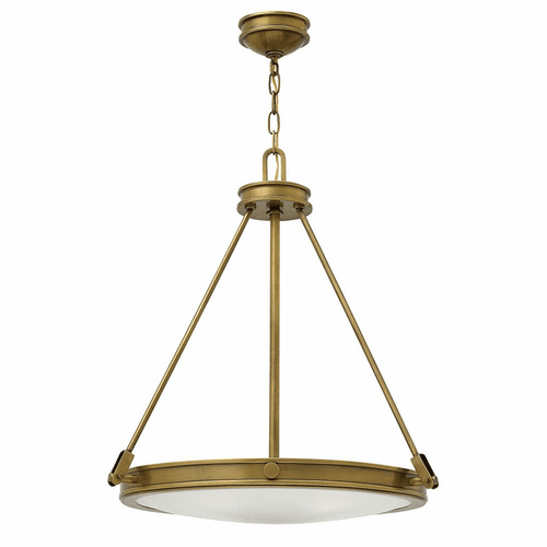 Hinkley Collier Inverted Pendant - Heritage Brass - 3384HB