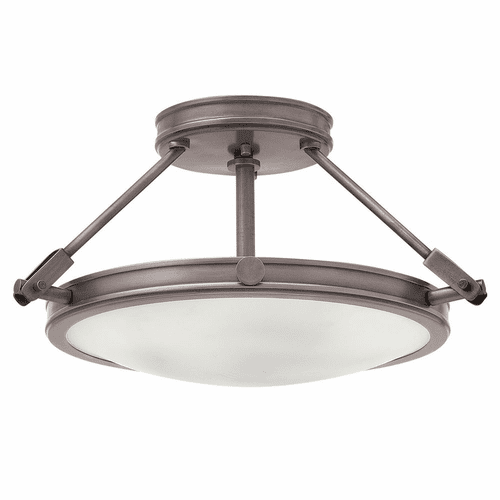 Hinkley Collier Semi-Flush Mount - Antique Nickel - 3381AN