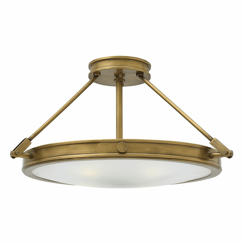 Hinkley Collier Semi-Flush Mount - Heritage Brass - 3382HB