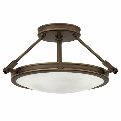 Hinkley Collier Semi-Flush Mount - Light Oiled Bronze - 3381LZ
