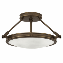 Hinkley Collier Semi-Flush Mount - Light Oiled Bronze - 3381LZ