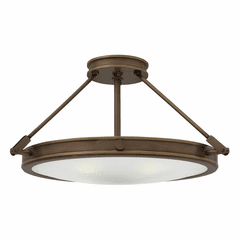 Hinkley Collier Semi-Flush Mount - Light Oiled Bronze - 3382LZ