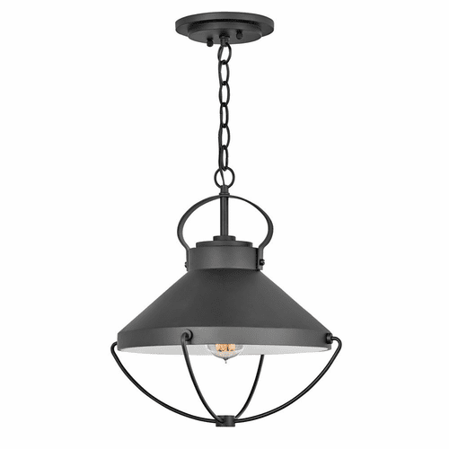 Hinkley Crew Outdoor Hanging Light - Black - 2692BK