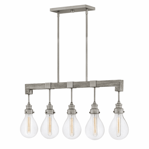 Hinkley Denton Stem Hung Linear Chandelier - Pewter - 3266PW