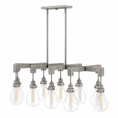 Hinkley Denton Stem Hung Linear Chandelier - Pewter - 3269PW Hinkley Denton Stem Hung Linear Chandelier - Pewter - 3269PW