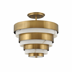 Hinkley Echelon Semi-Flush Mount - Heritage Brass - 30183HB