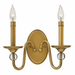 Hinkley Eleanor 2-LT Wall Sconce - Heritage Brass - 4952HB