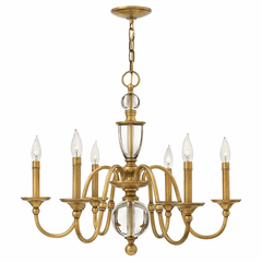 Hinkley Eleanor Single Tier Chandelier - Heritage Brass - 4956HB