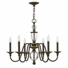 Hinkley Eleanor Single Tier Chandelier - Light Oiled Bronze - 4956LZ