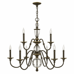 Hinkley Eleanor Two Tier Foyer Chandelier - Light Oiled Bronze - 4958LZ