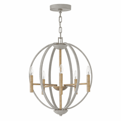 Hinkley Euclid Single Tier Foyer Chandelier - Cement Gray - 3466CG