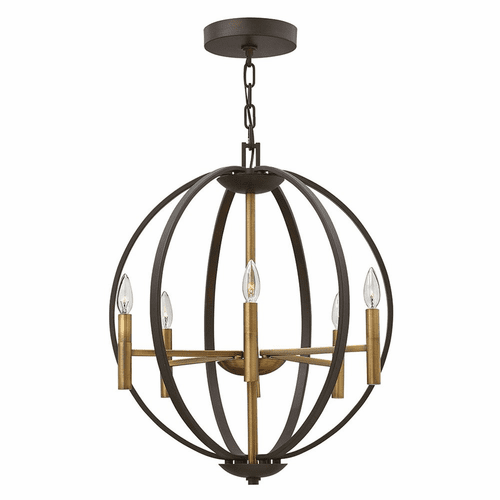 Hinkley Euclid Single Tier Foyer Chandelier - Spanish Bronze - 3466SB