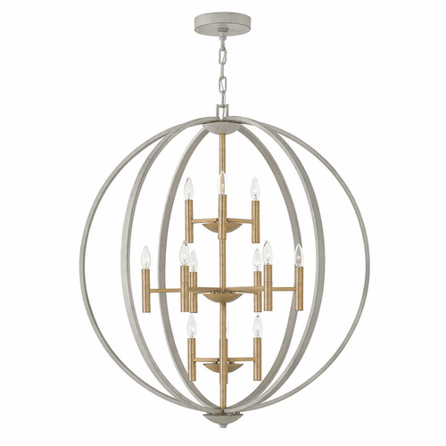 Hinkley Euclid Three Tier Foyer Light - Cement Gray - 3469CG