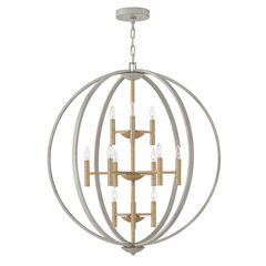 Hinkley Euclid Three Tier Foyer Light - Cement Gray - 3469CG