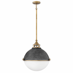 Hinkley Fletcher Single Tier Pendant - Aged Zinc - 4835DZ