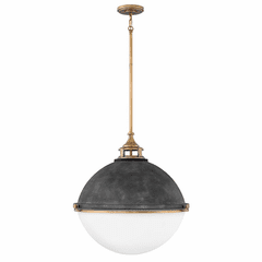 Hinkley Fletcher Single Tier Pendant - Aged Zinc - 4836DZ