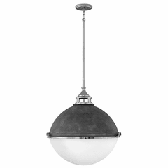 Hinkley Fletcher Single Tier Pendant - Zinc w/Polished Nickel Accent - 4836DZ-PN