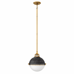 Hinkley Fletcher Stem Hung Pendant - Aged Zinc - 4834DZ