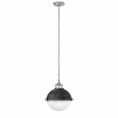 Hinkley Fletcher Stem Hung Pendant - Zinc w/Polished Nickel Accent - 4834DZ-PN