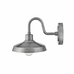 Hinkley Forge Small Outdoor Wall Mount Lantern - Brushed Aluminum - 12076AL Hinkley Forge Small Outdoor Wall Mount Lantern - Brushed Aluminum - 12076AL