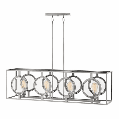 Hinkley Fulham Linear Chandelier - Polished Antique Nickel - 3926PL
