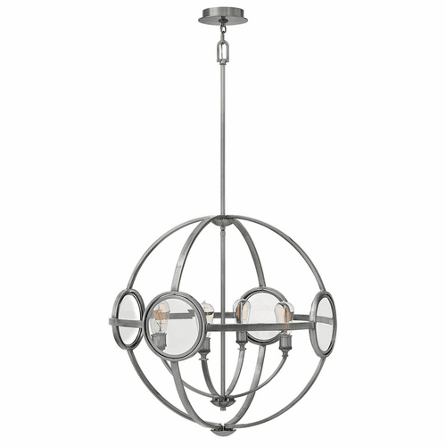Hinkley Fulham Single Tier Chandelier - Polished Antique Nickel - 3924PL