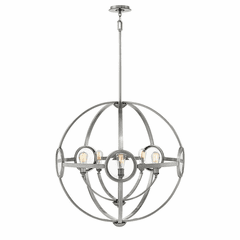 Hinkley Fulham Single Tier Chandelier - Polished Antique Nickel - 3925PL