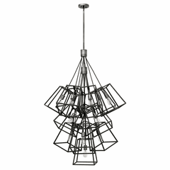 Hinkley Fulton Large Foyer Light - Aged Zinc - 3358DZ