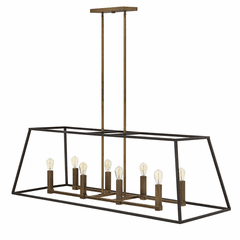 Hinkley Fulton Stem Hung Linear Foyer Light - Bronze - 3338BZ