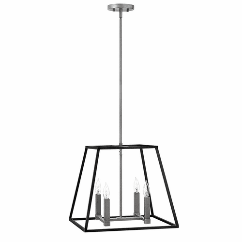 Hinkley Fulton Stem Hung Pendant - Aged Zinc - 3334DZ